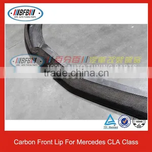 For Mercedes W117 CLA Class 2015 Real Carbon Fiber Front Lip Front Bumper thumbnail-4