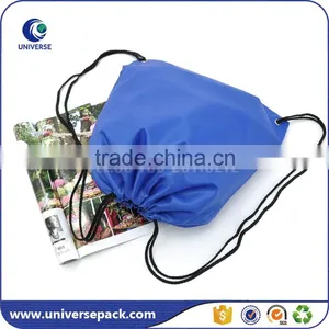 High Quality Blue Plain Backpack Bags With Drawstring for Gym thumbnail-2