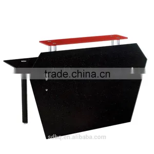 PT-P020 Glass Top Aluminum Leg Spa Reception Desk Bureau Office Reception Desk thumbnail-1