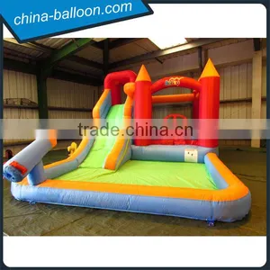 Happy Inflatable Bouncer Combo,giant Inflatable Bouncer Slide With Pool for Kids Supplier's Choice thumbnail-1