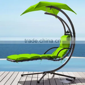Outdoor Canopy Reclining Iron Swing thumbnail-1