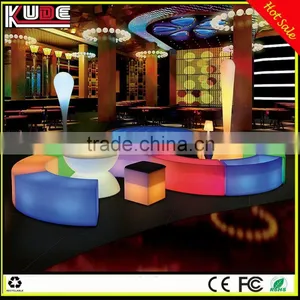 Bar Used LED Stool/LED Curved Bench With 16colors Changing thumbnail-1
