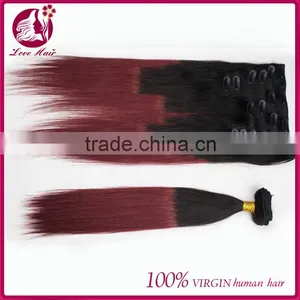 Wholesale Factory Price 10-30" Indian Human Hair Extension Clip in Hair Virgin Clip in Hair thumbnail-6