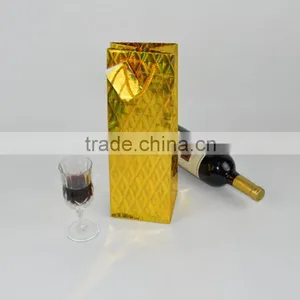 Gold Hot Stamping Luxury Wine Paper Bag thumbnail-1