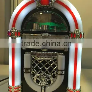 Mini Table Jukebox With Wooden Finish. Plays Mp3, USB & SD, CD, Radio, Remote thumbnail-1