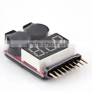 1-8S Lipo/Li-ion/Fe Battery Low Voltage Buzzer Alarm Battery Tester thumbnail-1