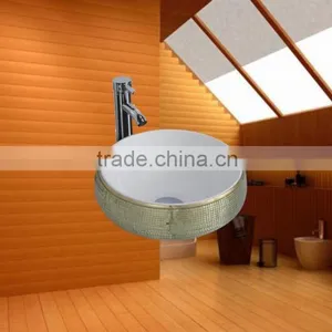 Fashion Designer Bathroom Porcelain House Ware Glass Wash Basins thumbnail-3