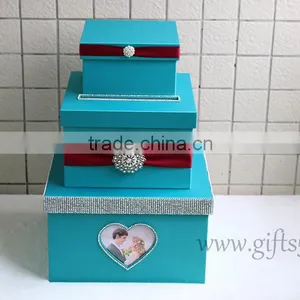 Handmade Blue Wedding Card Holder Made in China Wedding Card Box Supplier thumbnail-5