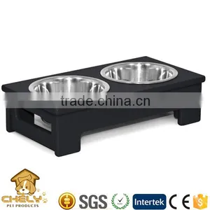 Solid Bamboo Hotselling Dog Bowl,Pet Diner, Pet Feeder for Indoor Using thumbnail-3