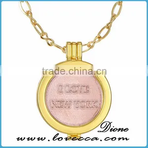 Jewelry Rose Gold Coinlocket Interchangable Coin Holder Necklace thumbnail-4