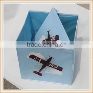Airplane Printing Non Woven Collapsible Storage Box thumbnail-4