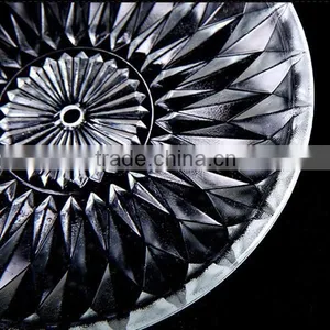 3pcs/set Clear Glass Dinner Plate Set With Golden Metal Stand thumbnail-2