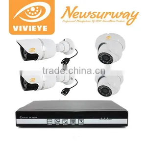 H.264 CCTV DVR Kit HD 4ch POE IP System Realtime NVR Kit P2P Onvif Standard thumbnail-1