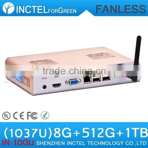 Tiny Green PC 8G RAM 512G SSD 1TB Alluminum With Intel Celeron Dual Core C1037U 1.8GHz Thin Client Fanless Mini PC HTPC thumbnail-2