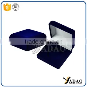 New Design Top Quality Blue Flocking Jewellery Pendant Box thumbnail-1