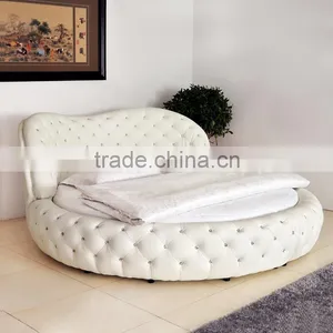 Manufacturer Romantic Style Queen Size Bed Designs Leather/fabric Bed thumbnail-2
