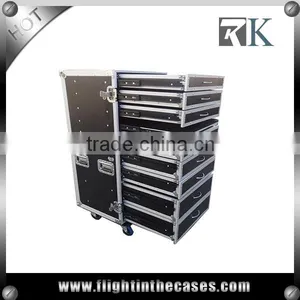 Multifunctional 8 Drawer Flight Case With DJ Table and Wheels--RK8DRAWER58TC thumbnail-2