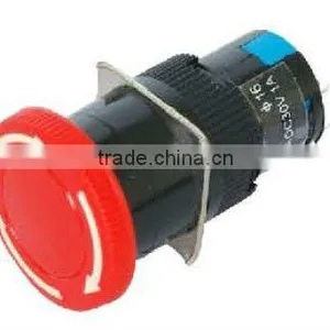 16mm Mushroom Head Emergency Stop Mini Push Button Switch 2NO+2NC KD16-11ZS KD16-22ZS thumbnail-1
