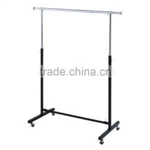 Adjustable Rolling Hanger Rail Clothing Rack thumbnail-1