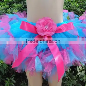 Hot Sale Baby Handmade Pettiskirts Hand Weave Pettiskirts Tutu Dress With Flower Design thumbnail-3