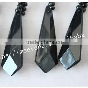 High Quality 8cm Width Black Handmade Wholesale Rhinestone Trim Fringes thumbnail-5
