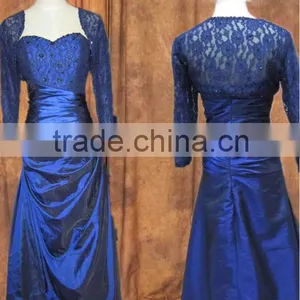 Pp2527 Plus Size Custom Design Taffeta Mother Dress With Long Sleeve Jacket thumbnail-1