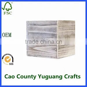 Yuguang Crafts Rustic Wooden Box for Flowers Wooden Planter Crates thumbnail-2