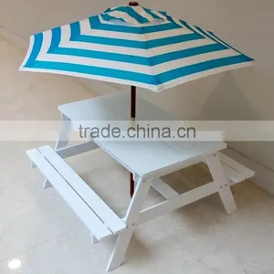Outdoor Solid Wood Children Kids Sandpit Picnic Table thumbnail-1