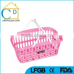 Plastic Hand Carry Supermarket Grocery Shopping Basket thumbnail-5