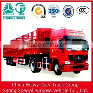 China Heavy Duty Truck 3 Axle Cattle Cargo Trailer for Shopping thumbnail-1