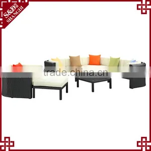 Colourful Pillows Design Patio Rattan Handcraft 6 Seater Set Design Sofa thumbnail-4