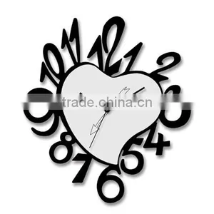 2015 the Newest Heart Shape Wall Clock Digital Wall Clock Home Decoration Wall Clock Gift Wall Clock Noverlty Clock thumbnail-1