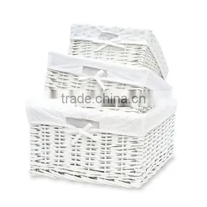Cheap Basket Decorations Wicker Storage Basket With Fabic Liner thumbnail-1