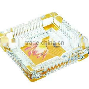 Glass Ashtray With Decal and Spray Color,high Quality Glass Ashtray thumbnail-1