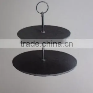 Wholesale Rough Edge 3 Tier Slate Cake Stand thumbnail-1