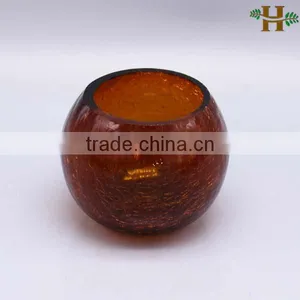 Hebei Baoding Hot Sale Handmade Crackled Glass Ball Vase thumbnail-3