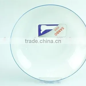 5pcs White Porcelain Dinner Set With Green Rim Stock,dinnerware Sets thumbnail-4