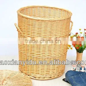 Household Furniture Zakka Storge Basket Wicker Waste Bin Country Style thumbnail-5
