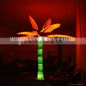 Indoor|outdoor Artificial Green Flashing LED Lighted up Artificial Plant Date Palm Trees With Bark thumbnail-5