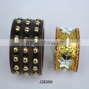 Metal Mosaic Bracelet on Brass Base thumbnail-1