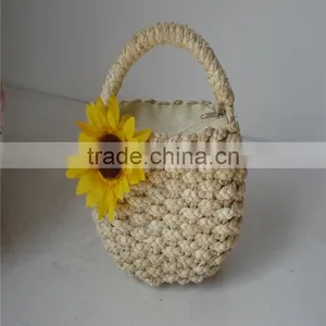 Gifts & Decor Handle Woven Corn Husk Baske thumbnail-1