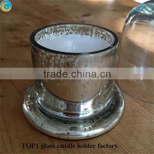 Glass and Candle Centerpieces Small Size Dome Glass Cloche Candle Jars thumbnail-1