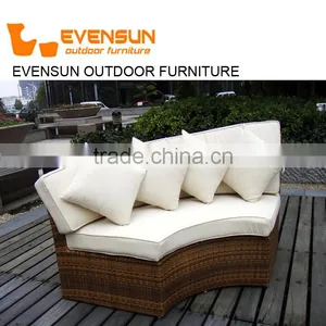 Outdoor Sunbed Resin Rattan Outdoor Daybed With Canopy thumbnail-4