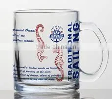 330ml Water Glass Mug With Ocean Color Design thumbnail-1