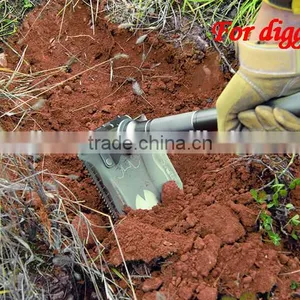 Bushcraft Cutting Shovel Multi-purpose Outdoor Tool Aluminum Alloy Spade Shovel DJSV-IV II Wooden Shovel thumbnail-3