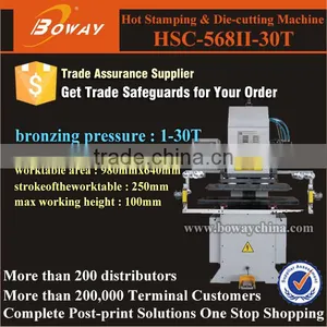 HSC-568II-30T Automatic Worktable Hot Foil Stamping and Die Cutting Machine thumbnail-1