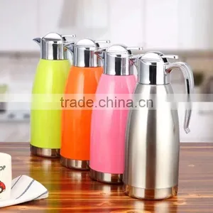 2 Liter Stainless Steel Double Walled Thermal Coffee Serving Carafe / Vacuum Insulated Hot Water Kettle thumbnail-1