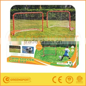 TWIN SOCCER FOOTBALL GOAL SET thumbnail-1