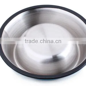 OEM Color Printed Rubber Bottom Metal Stainless Steel Pet Dish/ Dog Bowl/ Pet Feeder/waterer thumbnail-3