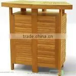 BAR TABLE MOON TEAK WOOD thumbnail-1